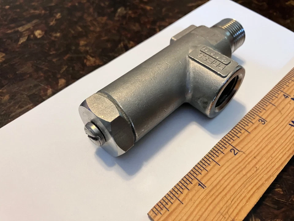 Neptune, RV-316-4, 2000 PSI  Pressure Relief Valve -Stainless Steel 1/2 inch NPT - Image 3 of 4