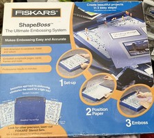 Fiskars ShapeBoss Ultimate Embossing System Card MakeScrapbook Embellish Crafts