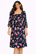 Eliza J Floral Square Neck Summer Dress Size 6 New With Tags NWT