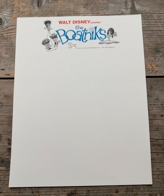 Walt Disney Productions The Boatniks Vintage Stationery Letterhead 1970s Movie