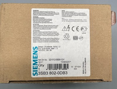 Siemens 3SB3 802 0DB3 Push Button Box