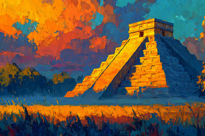 Chichen Itza Mexico 36x24 Giclée Art Print Ltd 1/25 Signed COA Rombley H8