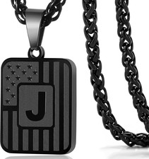 Stocking Stuffers Christmas Gift-Initial A-Z Necklaces for Men Boys Kids, Americ