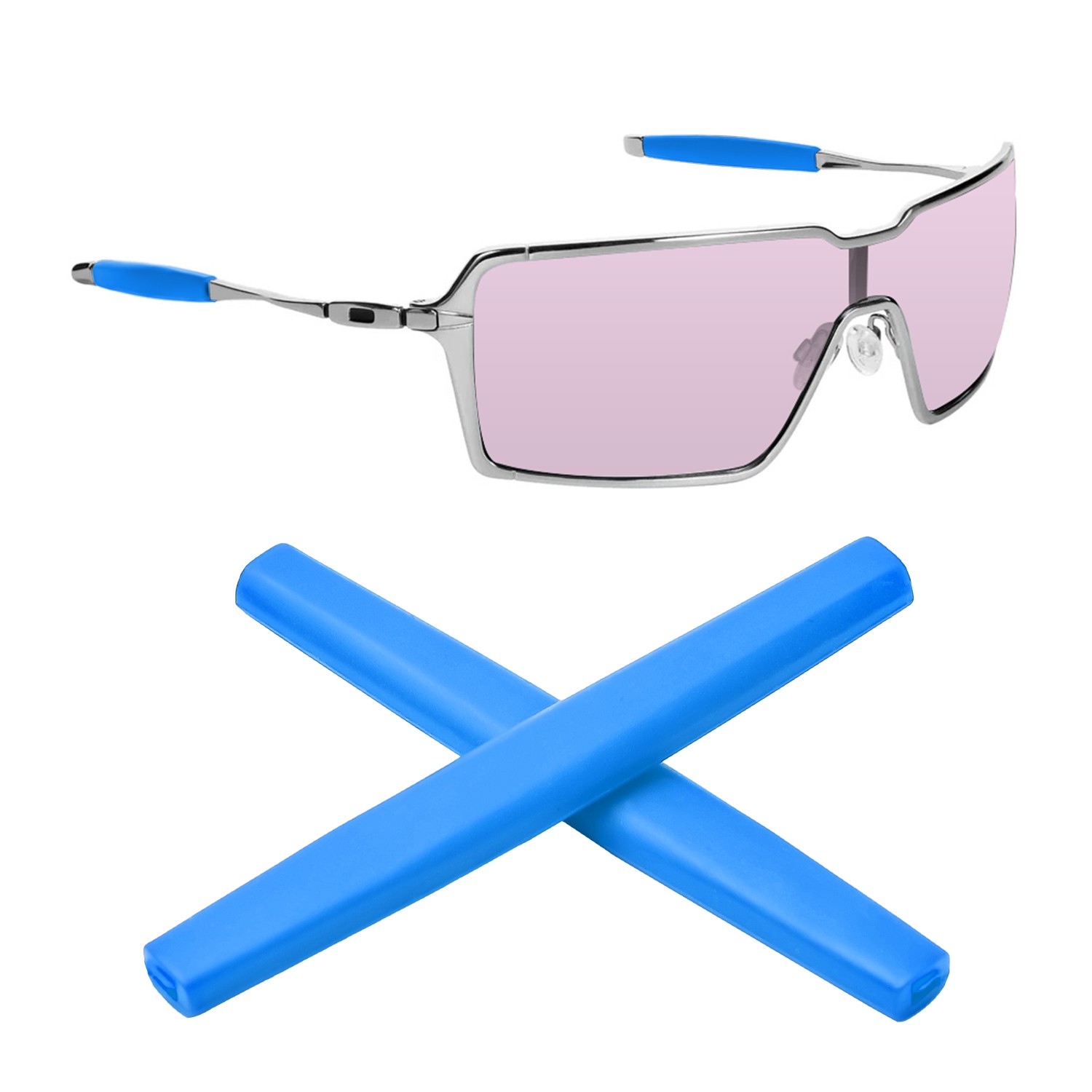 Calze orecchie di ricambio per occhiali da sole Oakley detenuti gomma antiscivolo punte tempia foto 4