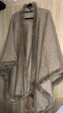 #54 Nina Leonard Brown Poncho size XXL smart 
