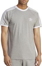 Adidas Originals Men 3-Stripes Grey Tee Size Medium