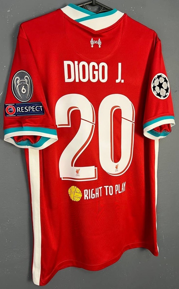 MEN'S FC LIVERPOOL 2020/2021 DIOGO JOTA #20 SOCCER FOOTBALL SHIRT
