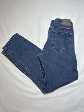 Wrangler Boys Straight Fit Blue Medium Wash Denim Jeans 16 Regular Button