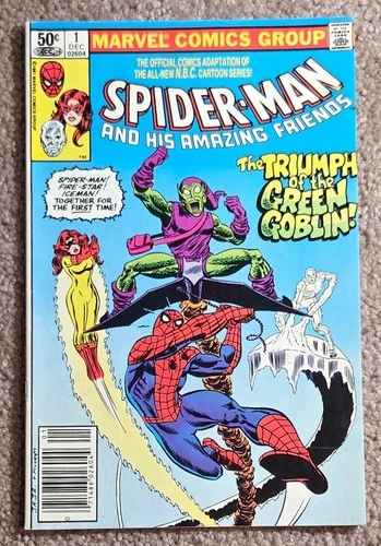SPIDER-MAN AND HIS AMAZING FRIENDS #1 NEWSSTAND Marvel Comics 1981 - VF-