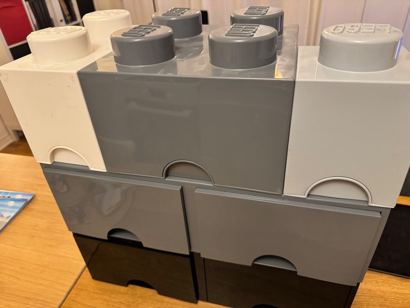 Boîte et mallettes de rangement empilables grand format pour trier les blocs Lego