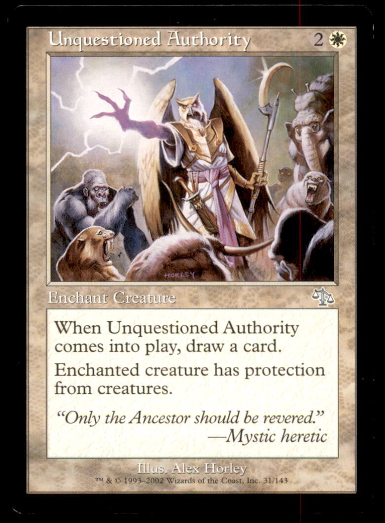 MTG Unquestioned Authority LP Light Play Judgment [2387]