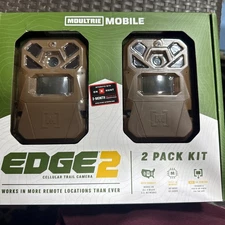 Moultrie Mobile Edge 2 36MP Cellular Trail Camera 2 Pack Kit Brown MMC-14124 NEW