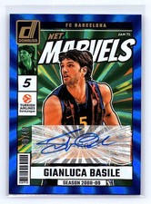 Gianluca Basile 2024-25 Donruss EuroLeague Net Marvels Auto Blu Laser #/49