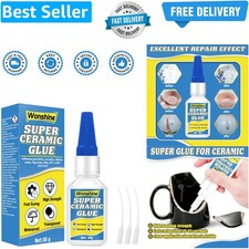 Ceramic Glue 30 g, Clear Ceramic Glue Repair for Pottery, Dishes, Tiles, DIY ...