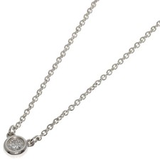 TIFFANY&Co.  By The Yard 1P Diamond Necklace Silver  Ladies [Used]
