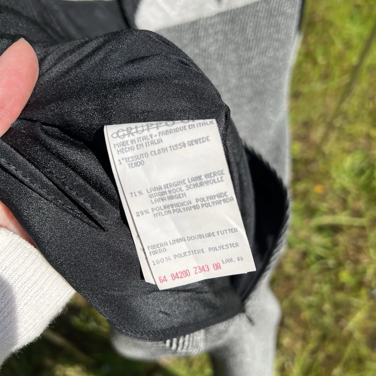 $2410 Nuovo con etichette Valentino Boutique abito vintage grigio argyle maglia lana 10