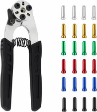 2 in 1 Bicycle Brake Cable Cutter and Crimper with Bicycle Brake Cable Crimp End
