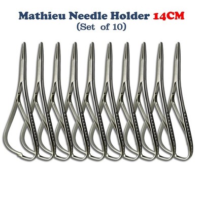 10 X Dental Mathieu Slim Needle Holder Orthodontic Ligature Pliers Narrow Tip