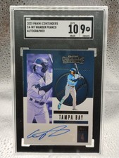 2020 Wander Franco Panini Contenders Autographs BASEBALL #CA-WF Rays SGC 9