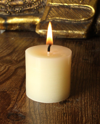 Choose Size White BEESWAX Pillar Candles 100% Natural Pure Bees Wax Organic
