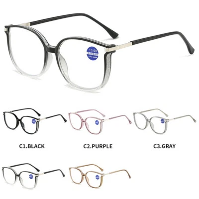 HONEY JOE Bling Cat Eye Anti Blue Light Reading Glasses Women Big Frame Presbyopia 0~+4.0