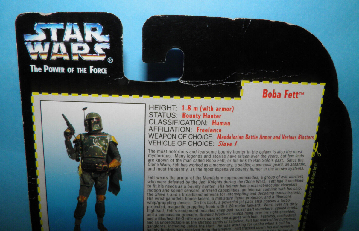 Star Wars The Power of the Force Boba Fett Red Card Action