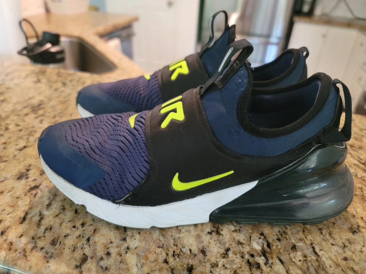 Nike Kid s GS Air Max 270 Midnight Navy Lemon Venom Shoes SZ 6.5