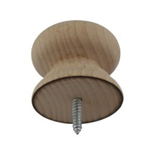 40mm Beech Knobs with Screw (1½") Handles Hardwood wooden CHOOSE QUANTITY A40BVK