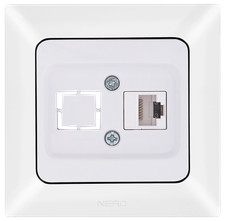 RJ45 Netzwerkdosen 1 Fach ISDN Netzwerksteckdose  6.a (CAT 7)  Unterputz