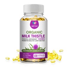 Liver Cleanse Detox Milk Thistle Extracts Silymarin, Artichoke, Dandelion Root