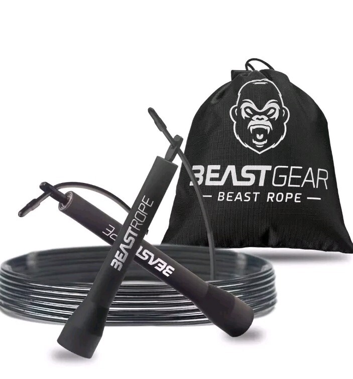 Cuerda de saltar Beast Gear para adultos boxeo velocidad fitness salto para entrenamiento MMA HIIT