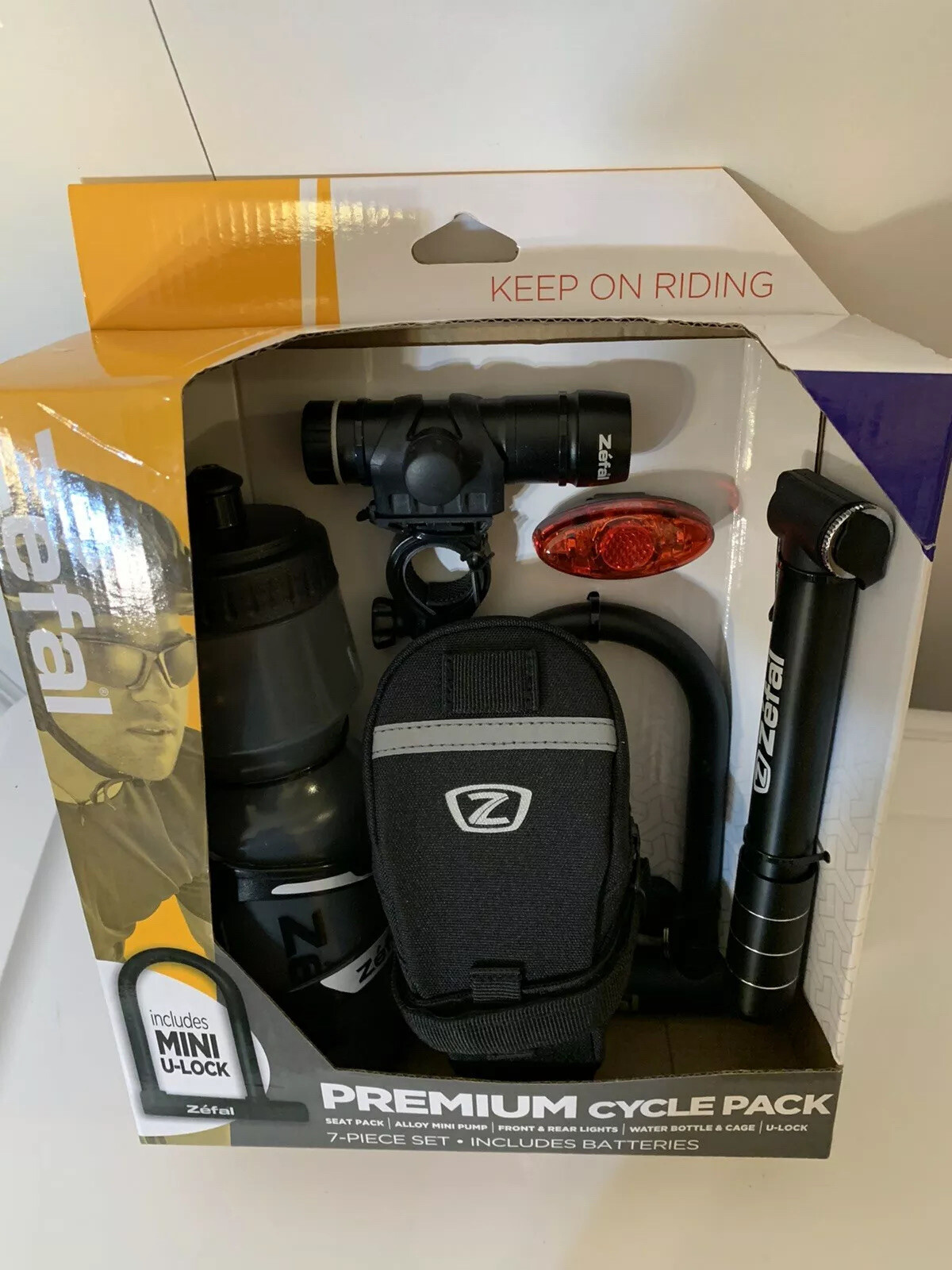 New Zefal Premium Cycle Pack 7-Piece Set Road Ahead And Light BPA Free NWT