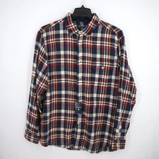 Cremieux Men's Long Sleeve Shirt XL Blue Red Yellow White Plaid Twill NWT $79.50