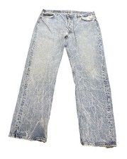 Vintage Levi  s 501 Button Fly Acid Wash Distressed Jeans Size 36 X 32 Made USA