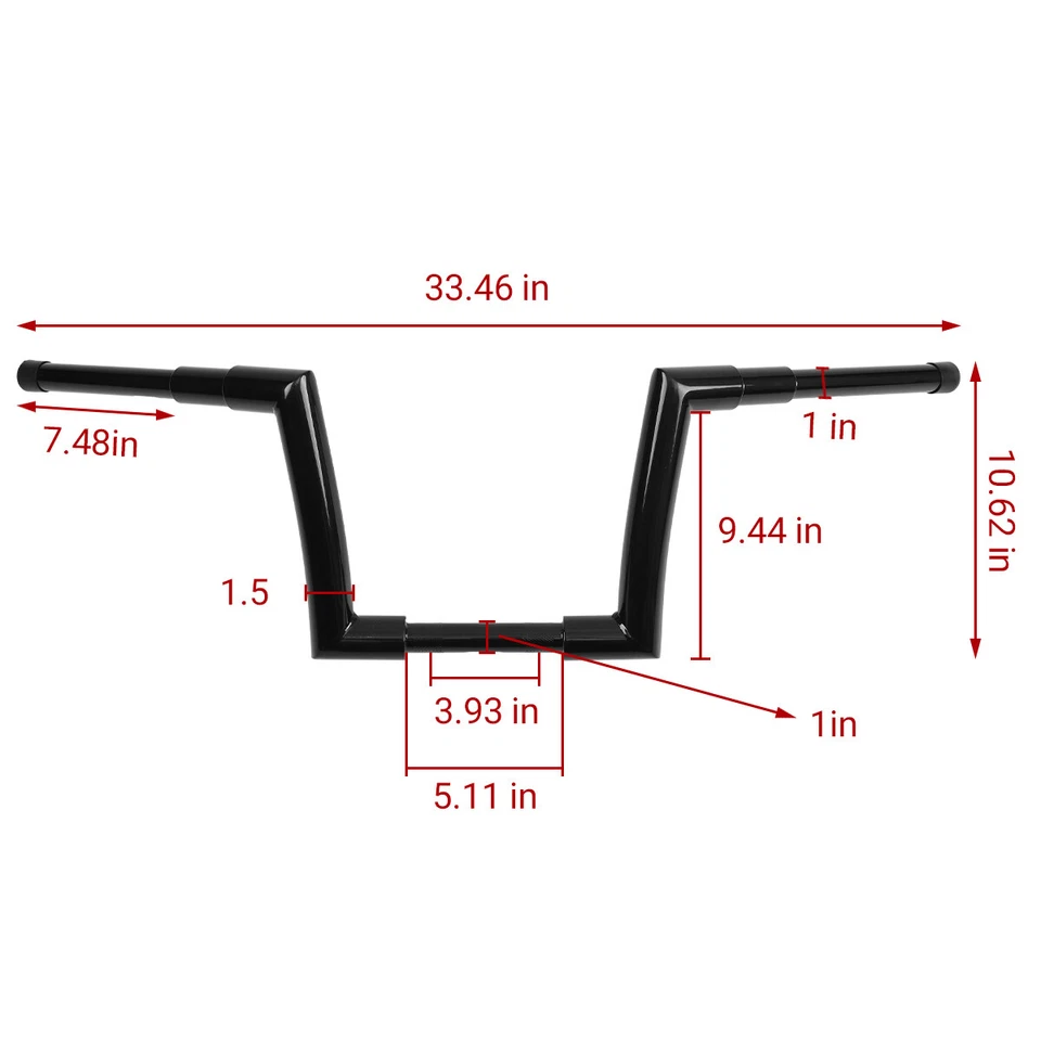 10" Rise DNA MONSTER Ape Hanger 1.5" Fat Handlebar For Harley Road Glide FLTR Foto 2 de 4