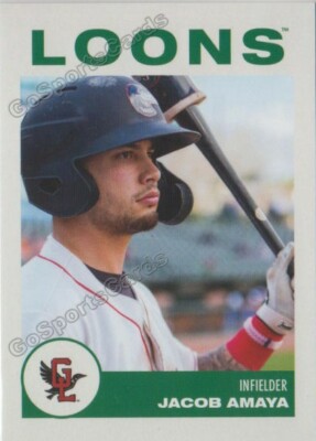 2019 Great Lakes Loons Jacob Amaya RC Rookie Los Angeles Dodgers