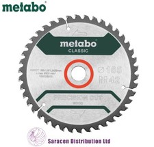 METABO PRECISION CUT WOOD - CLASSIC SAW BLADE, 42TPI 165mm x 20mm - 628026000