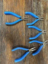 Cornwell Tools 5 Piece Pliers Blue Handle IN GOOD USED CONDITION