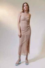 Urban Outfitters Ava Glitter Mesh Midi Dress Size Small