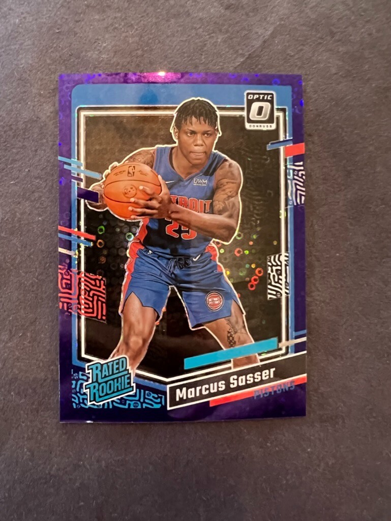 2023-24 Optic Marcus Sasser Rookie Fast Break Purple Prizm /99 - Pistons