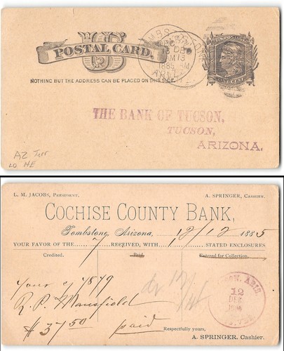 Tombstone Arizona Territory to Tucson, 1885