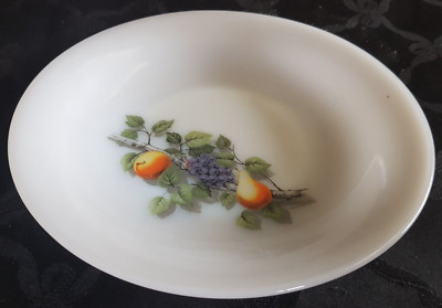 Arcopal France 1x Suppenteller 21 cm H. 3 cm weiß Dekor Obst