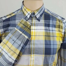 DOLCE & GABBANA GOLD Mens Multi Color Madras Pattern Dress Shirt Size 15 - 38