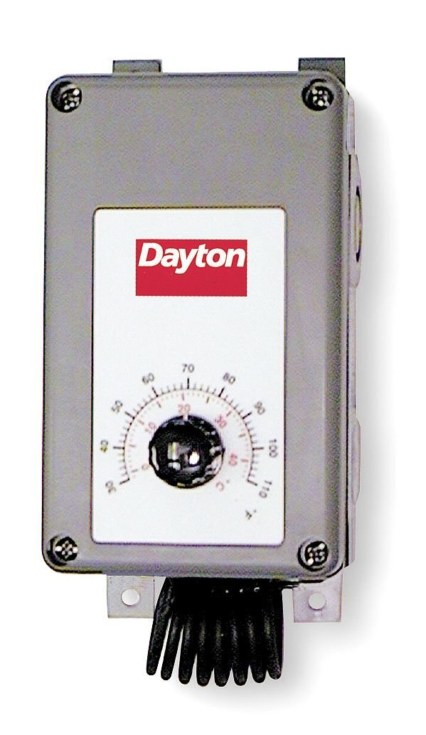 Dayton Line Volt Mechanical Tstat for Heating and Cooling, 120 to 240VAC - 4LZ94