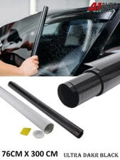 Car Window Tint Film 1% Pro Anti-Scratch Tinting Ultra Dark Black 76cm X 3m