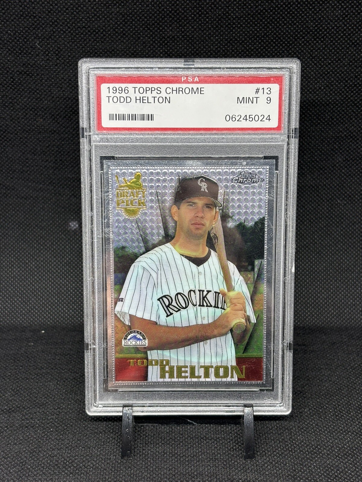 1996 Topps Chrome Todd Helton Rookie RC #13 PSA 9 Mint Colorado Rockies HOF