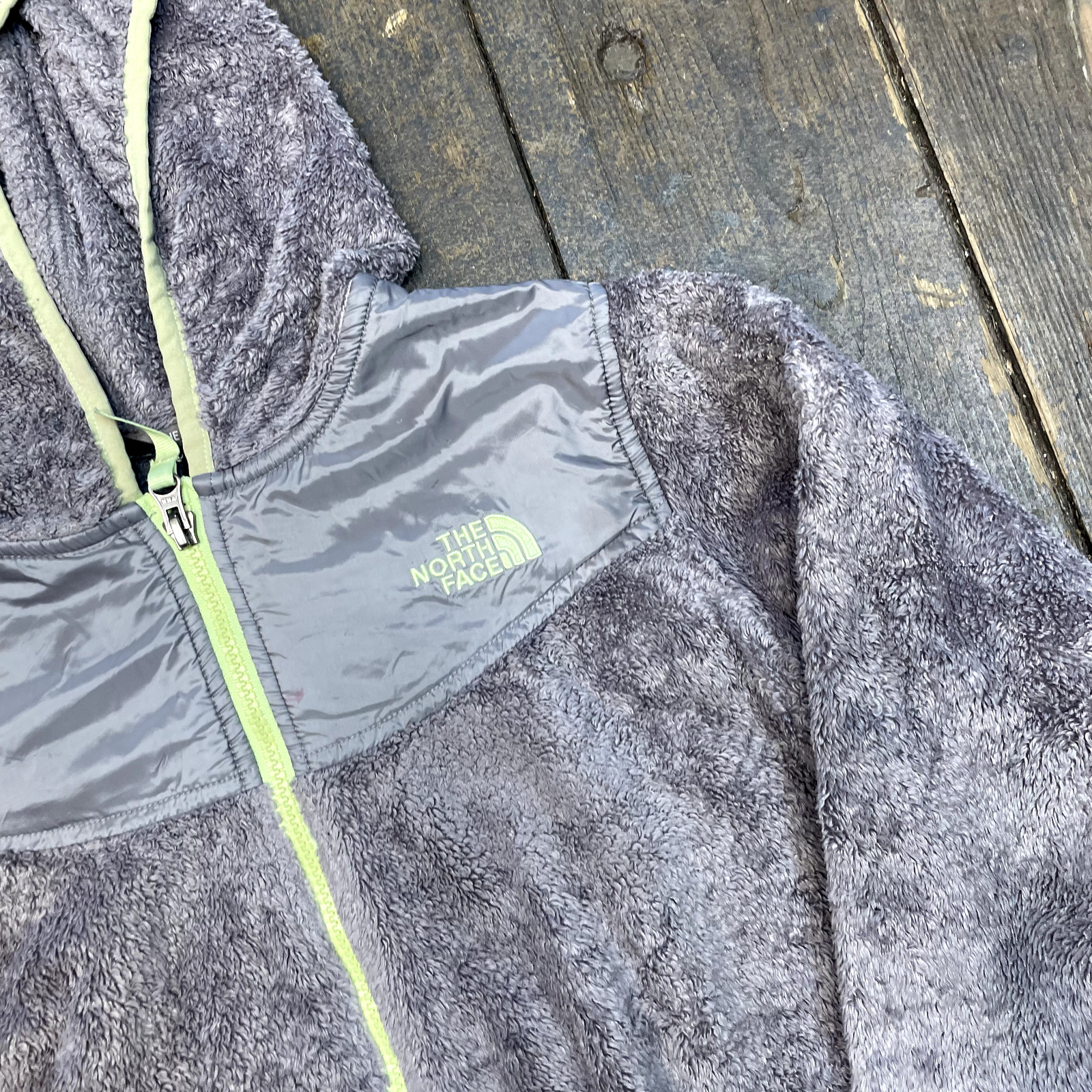 The North Face Fleece Kids Y2K Teddy Soft Full-Zip Hiking Jacket, Grey, XL image 4
