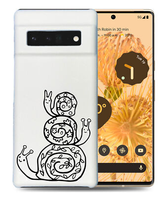 CASE COVER FOR GOOGLE PIXEL|CUTE FUNNY SNAIL SKETCH
