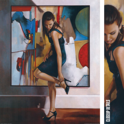 24W''x30H'' UNEXPECTED by RON DI SCENZA - HIGH HEELS FRONT ART CHOICES of CANVAS