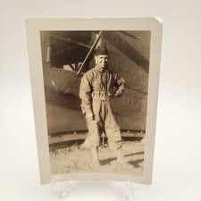 Vintage WWII Paratrooper Portrait Photograph 4.5x3.5in